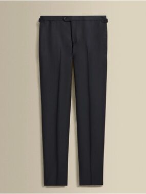 Thom Sweeney Wool Flat Front Dinner Tuxedo Trousers (Worn Once)
- Black